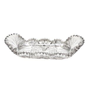 Antique RARE American Brilliant Cut Crystal Glass Celery 12” x 4.25” Dish.